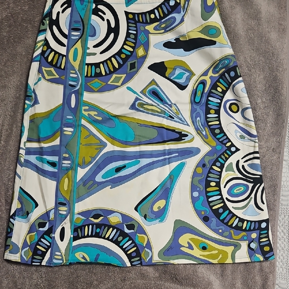 Colorful Abstract Patterned Skirt - Picture 2 of 6